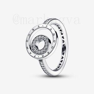 Pandora Signature Logo Circles Pavé Ring
